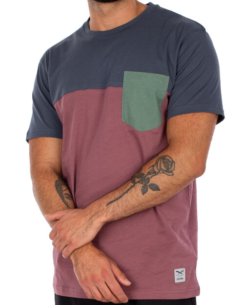 Block Pocket Tee [plum]