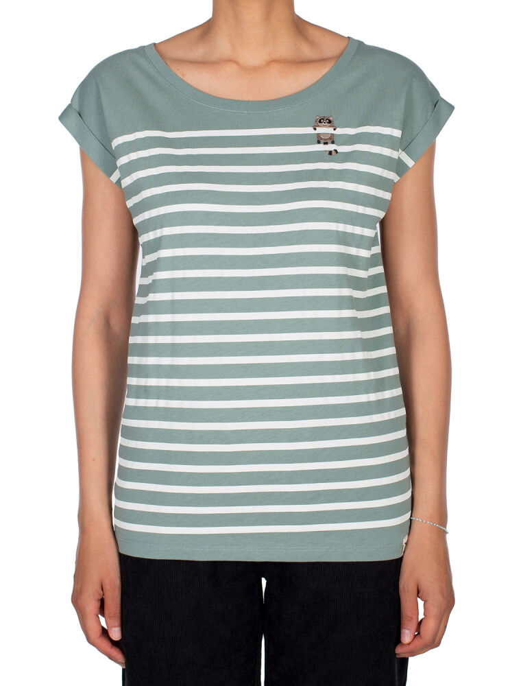 Racoon Stripe Tee [eucalyptus]