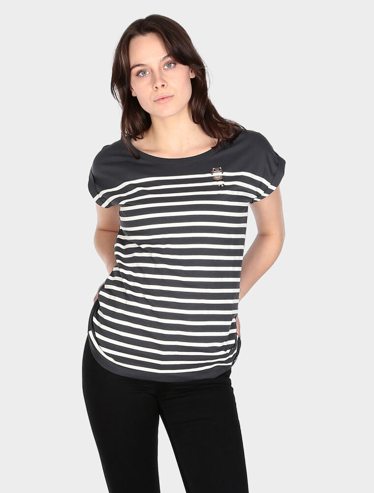 Racoon Stripe Tee [coal]