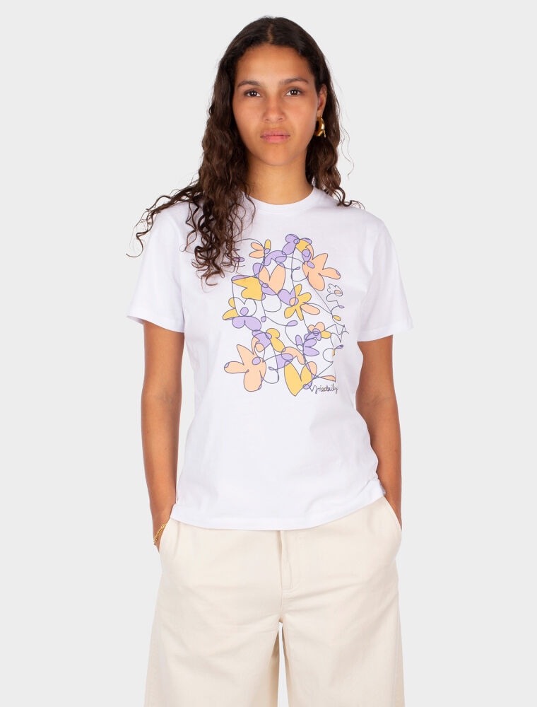 Line Blossom Tee [white]