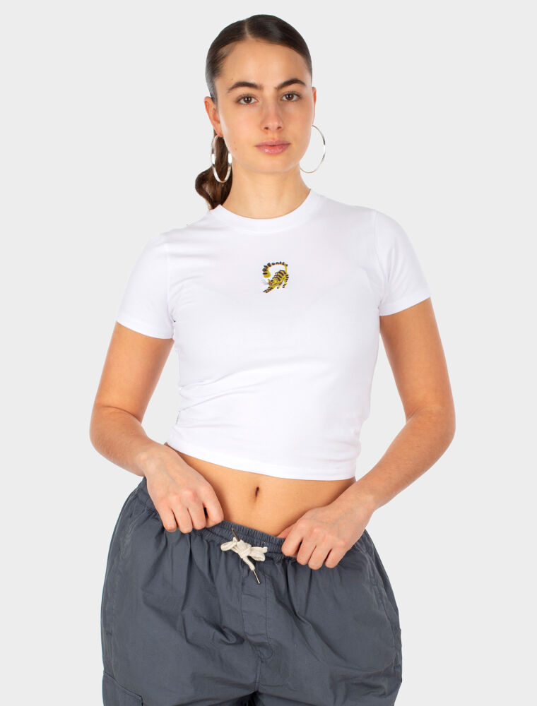 Catty Emb T-Shirt [white]