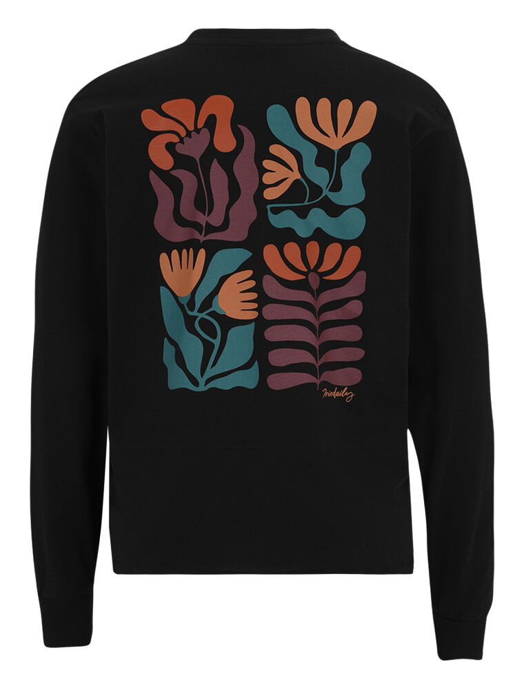 Square Flowers LS [black]