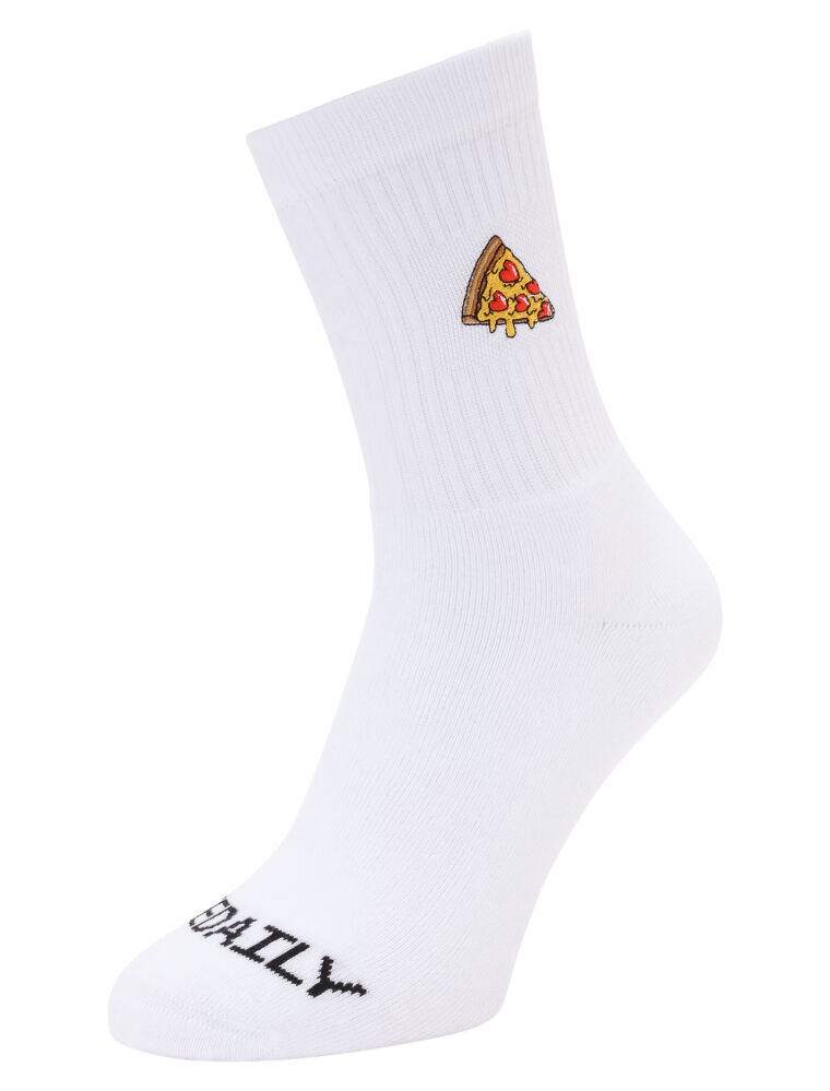 Pizza Love Socks [white]