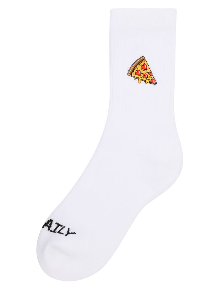 Pizza Love Socks [white]