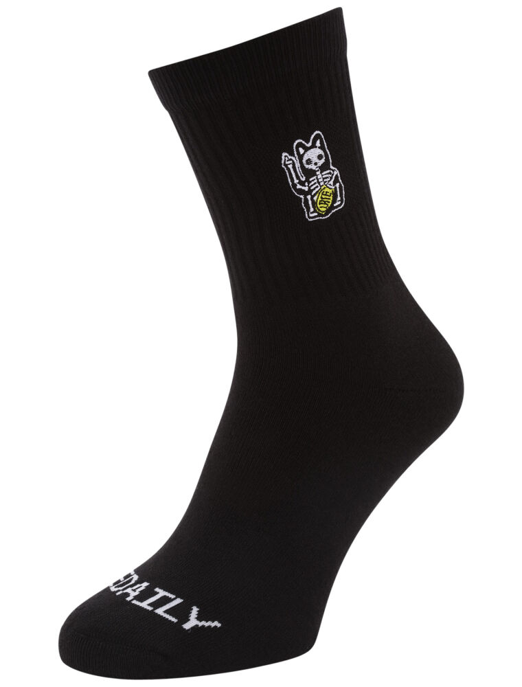 Hallow Cat Socks [black]