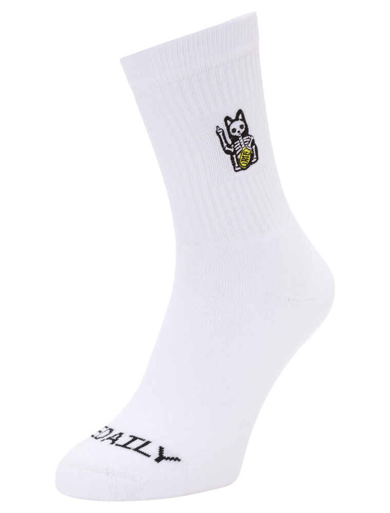 Hallow Cat Socks [white]