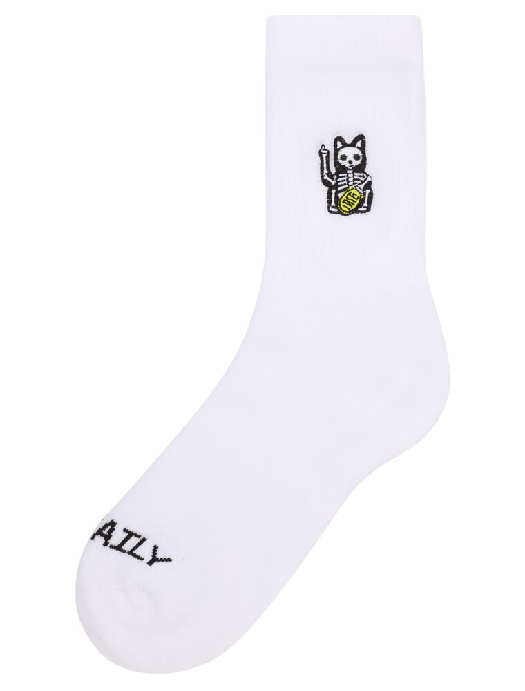 Hallow Cat Socks [white]